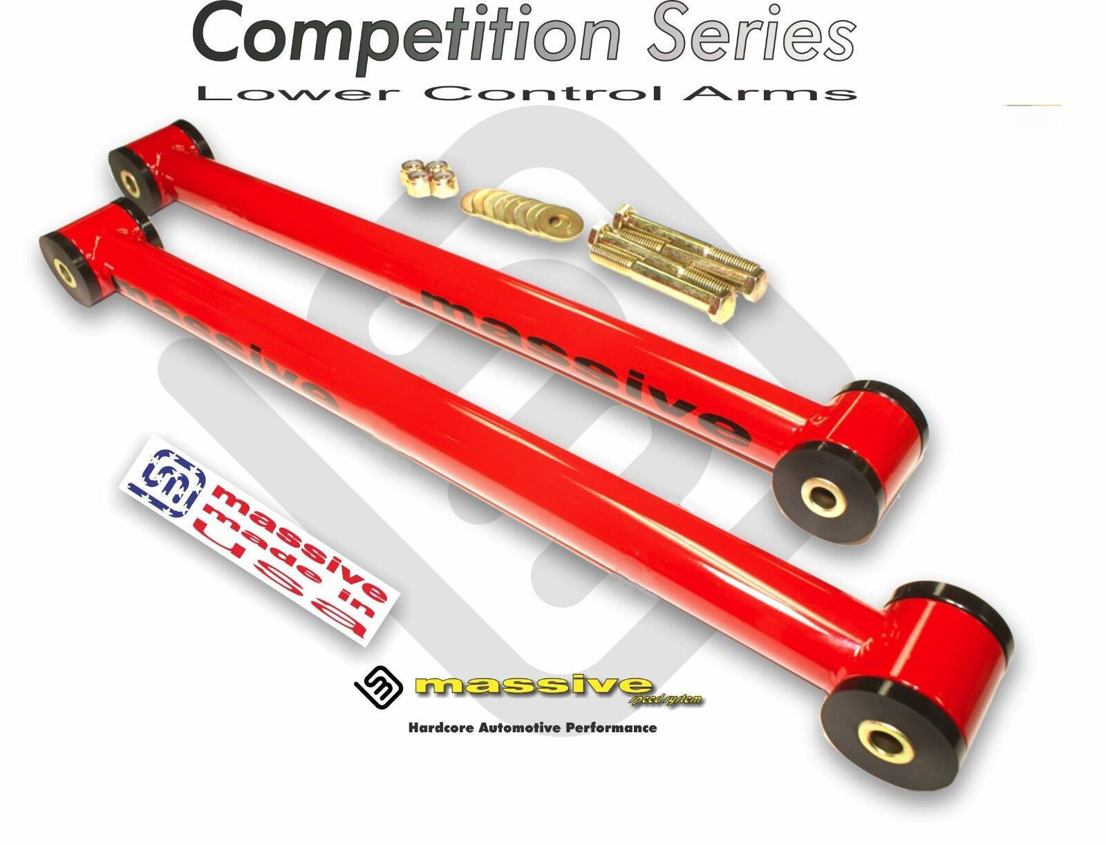 BMR 64-72 A-Body Double Adj. Offset Lower Control Arms - Red main image 1