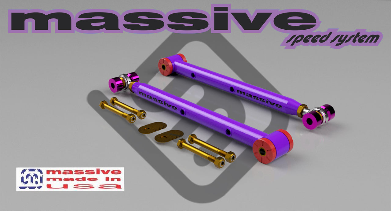 Massive Speed Race Spec Series Single Adjustable Rear Lower Control Arms 64-72 GM A Body MASS'16855