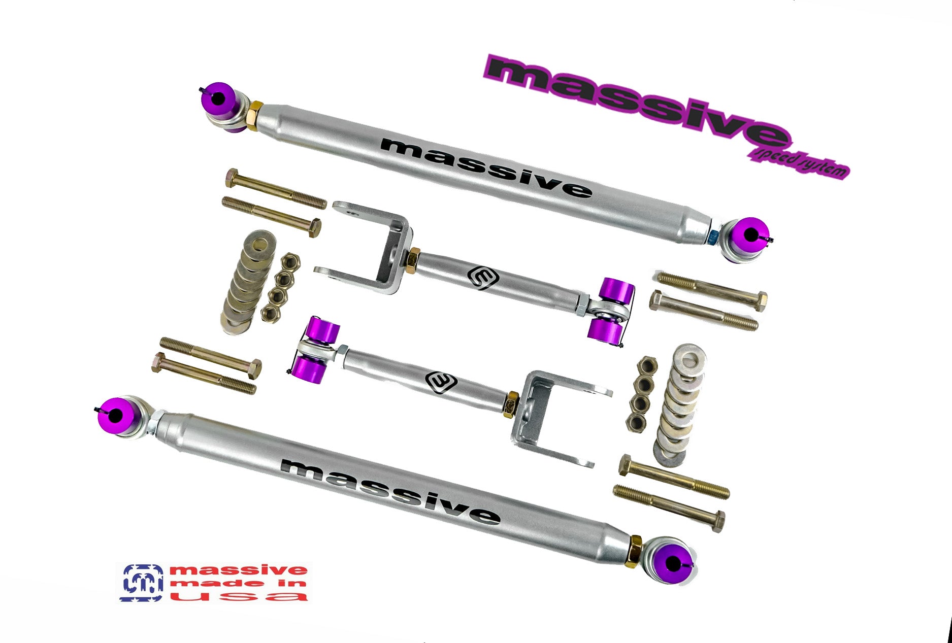 Massive Speed RaceSpec Upper and Lower Control Arm Kit 71-96 GM B Body - Massive Speed System