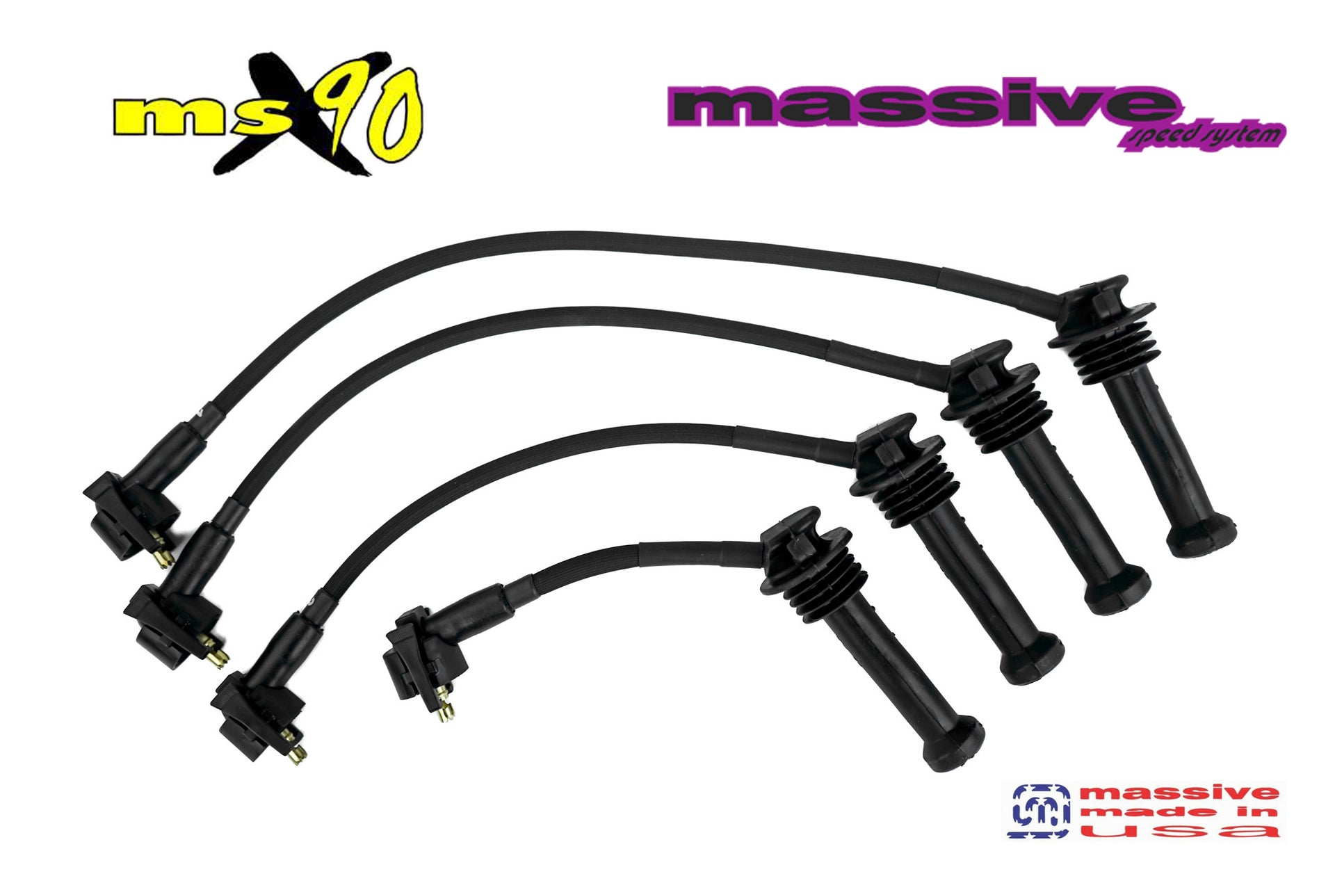 Massive Speed MSX90 9mm Spark Plug Ignition Wires for 2000-2004 Ford Focus Zetec MSD - Massive Speed System