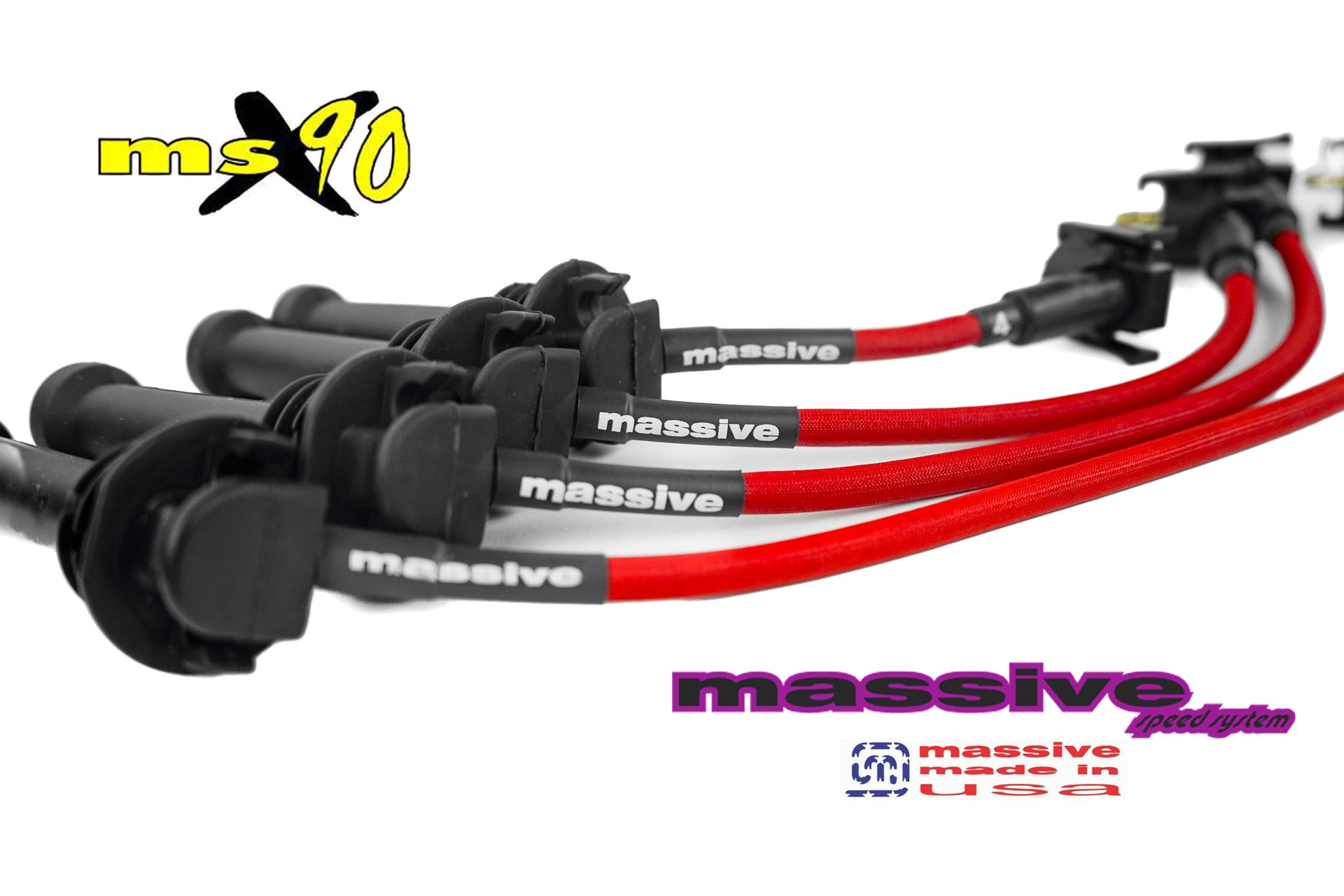 Massive Speed MSX90 9mm Spark Plug Ignition Wires for 2000-2004 Ford Focus Zetec MSD - Massive Speed System