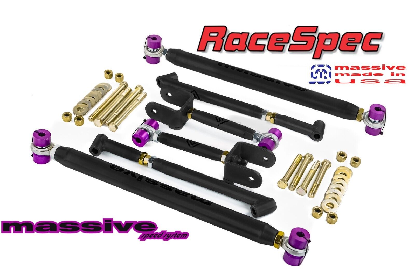 Massive Traction Satisfaction Adjustable RaceSpec complete kit 68-72 GM A Body - Massive Speed System