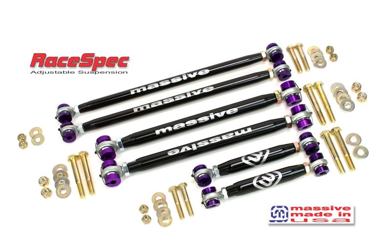 Massive RaceSpec Adjustable Traction Satisfaction Control Arm Watts Link Kit 1998-2011 Panther Chassis - Massive Speed System