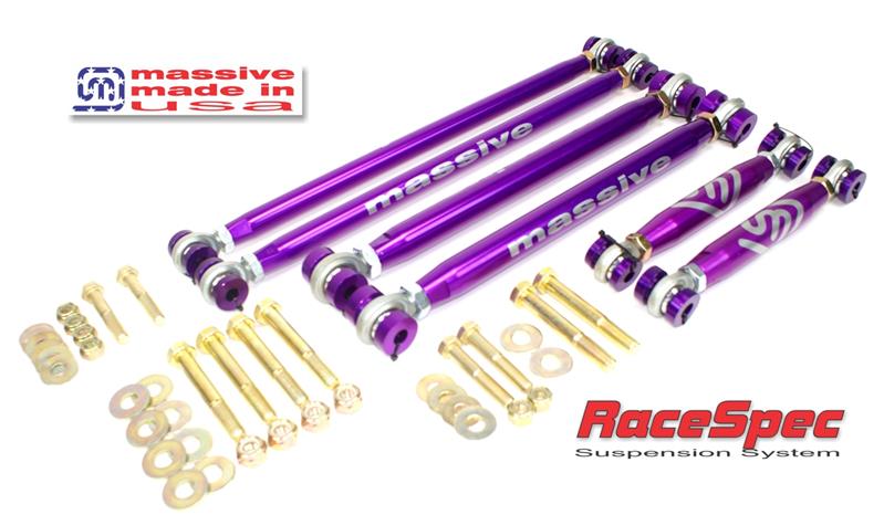 Massive RaceSpec Adjustable Traction Satisfaction Control Arm Watts Link Kit 1998-2011 Panther Chassis - Massive Speed System