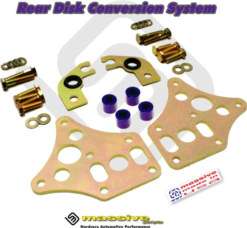 Massive Braking System  2000-08 Ford Focus Rear Disk Conversion - Massive Speed System
