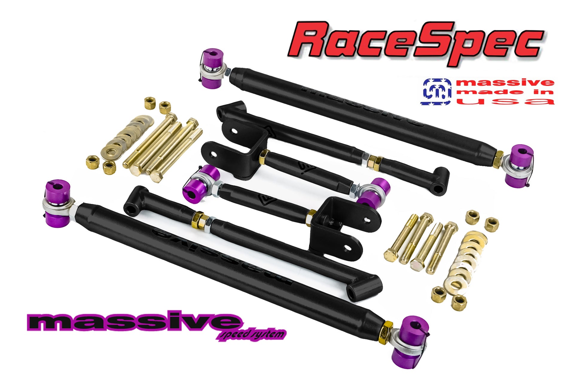 Massive Traction Satisfaction Adjustable RaceSpec complete kit 68-72 GM A Body - Massive Speed System