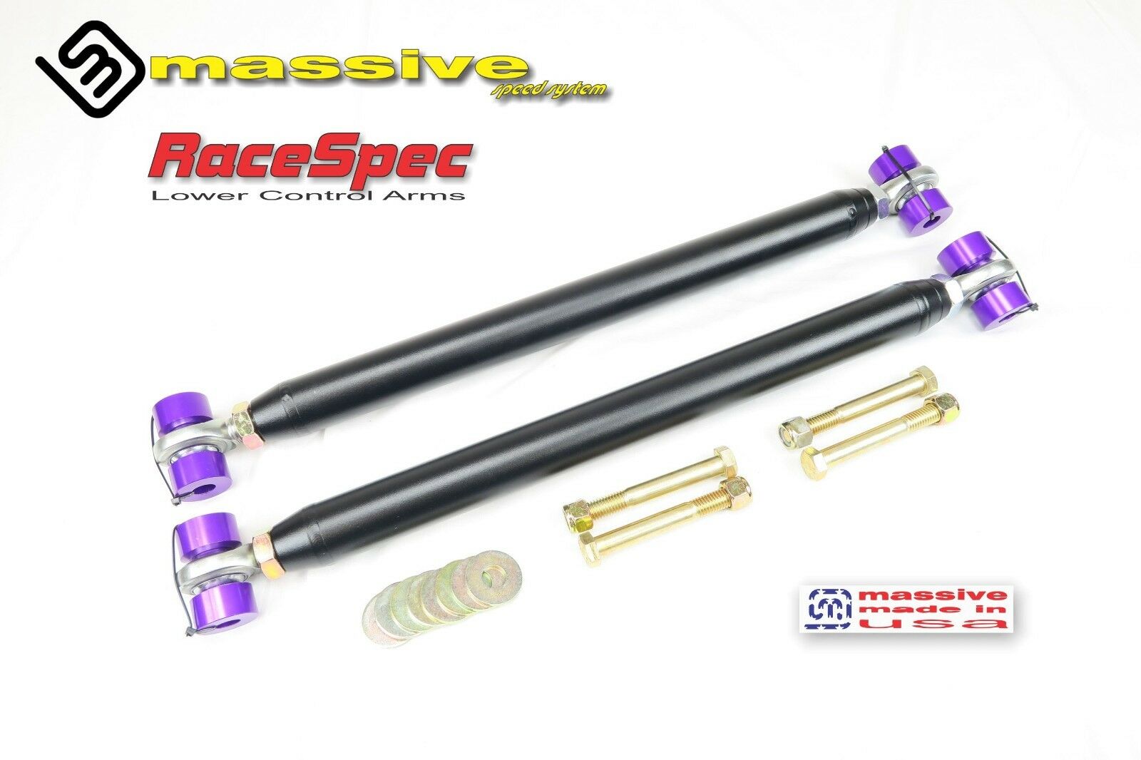 Massive Speed Race Spec Series Adjustable Rear Lower Control Arms 64-72 GM A Body - Massive Speed System