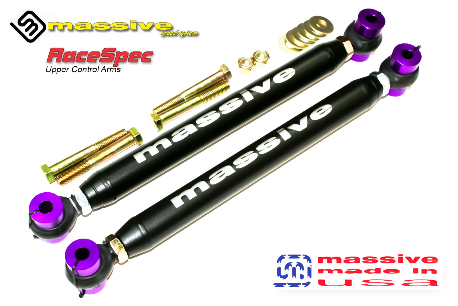 Massive RaceSpec Adjustable Rear Upper Control Arms 2002-2009 Chevrolet Trailblazer / GMC Envoy /Buick Rainer /Oldsmobile Bravada /Isuzu Ascender /Saab 9-7X - Massive Speed System