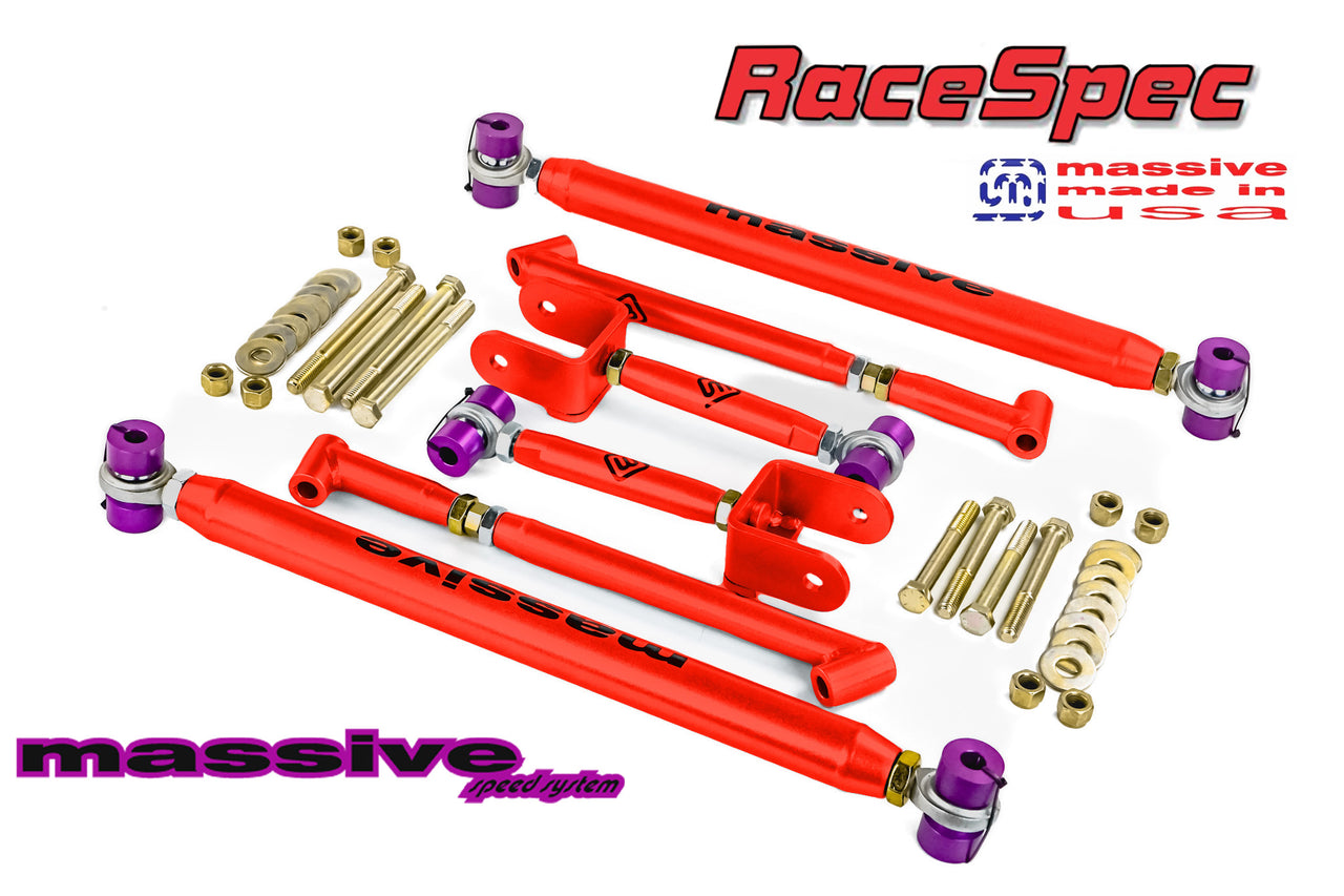 Massive Traction Satisfaction Adjustable RaceSpec complete kit 68-72 GM A Body - Massive Speed System