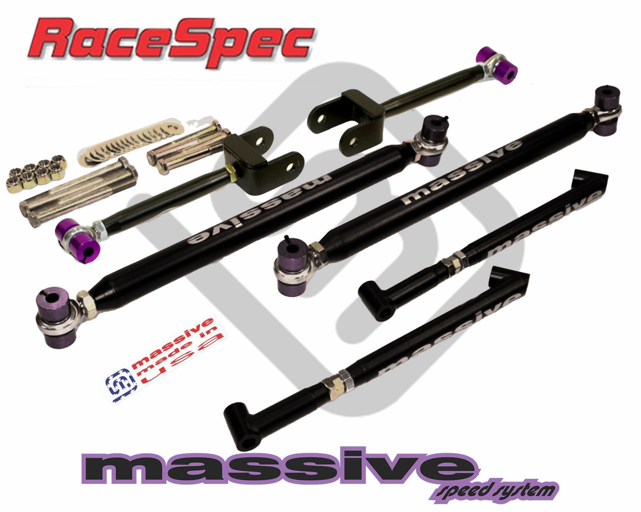 Massive Traction Satisfaction Adjustable RaceSpec complete kit 64-67 GM A Body - Massive Speed System