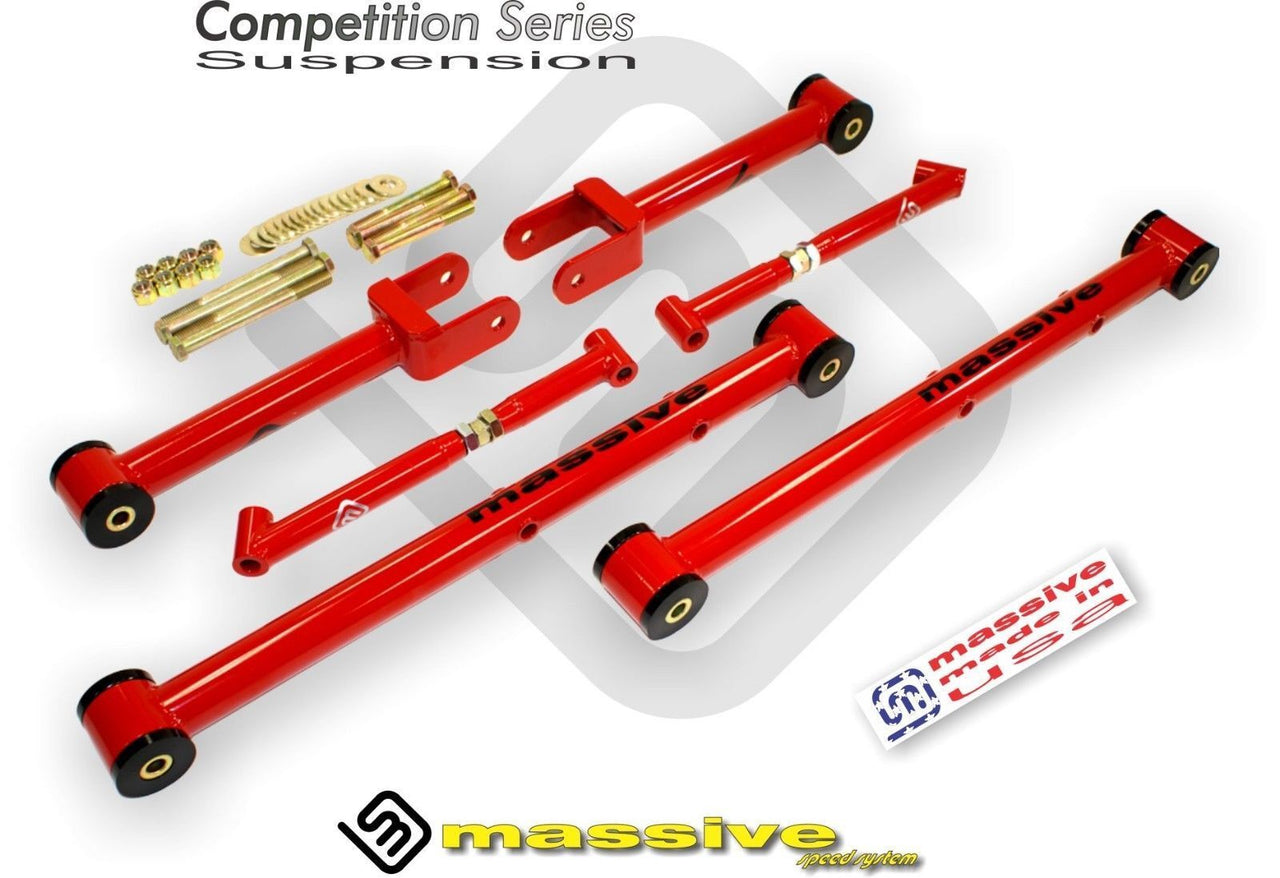 Massive TRACTION SATISFACTION COMPETITION SERIES Lower Upper Control Arms and Braces 64-67 GM A Body - Massive Speed System