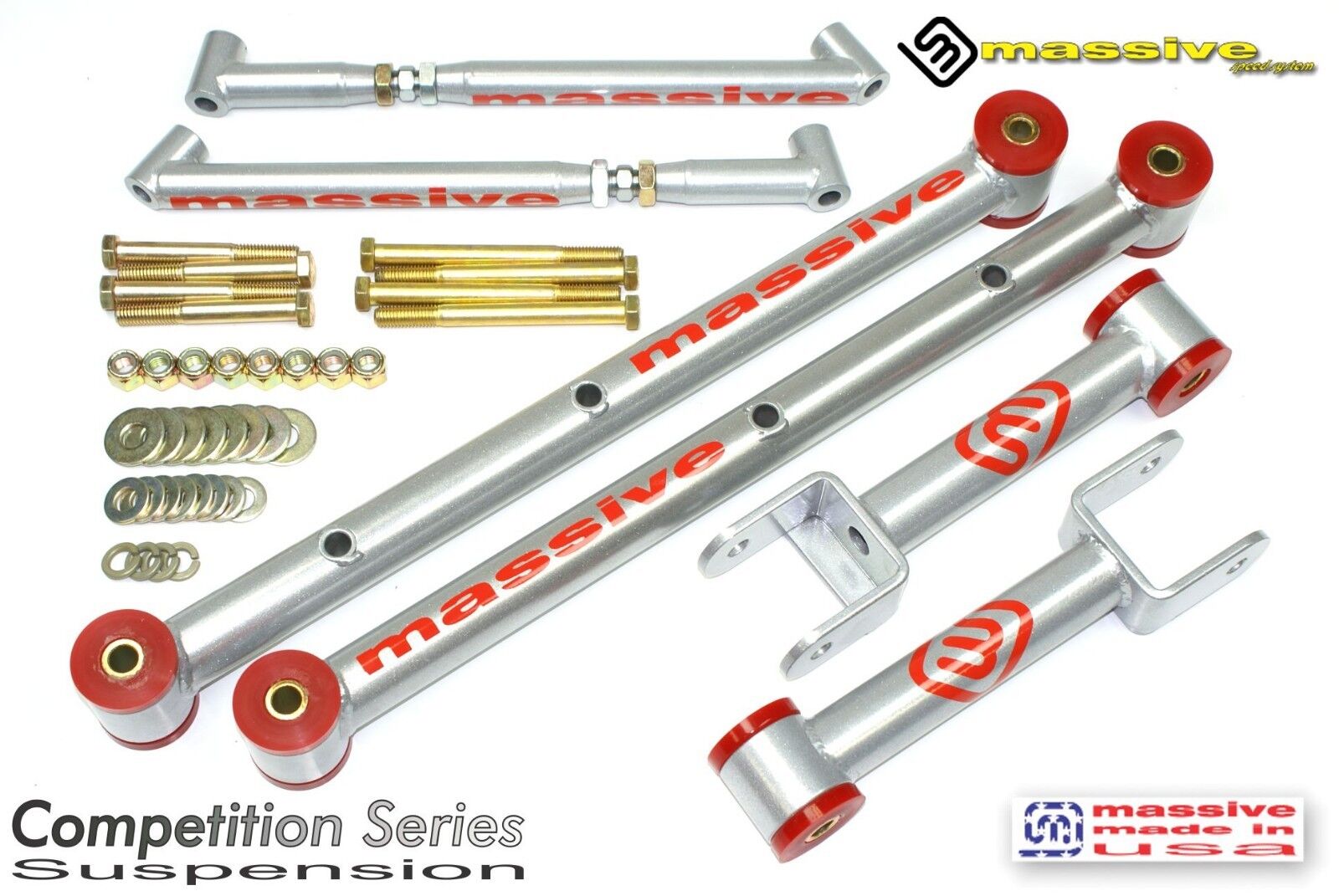 MassiveTRACTION SATISFACTION COMPETITION SERIES Upper Lower Control Arms and Braces 68-72 A GM  Body - Massive Speed System