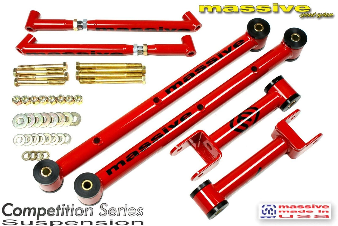 MassiveTRACTION SATISFACTION COMPETITION SERIES Upper Lower Control Arms and Braces 68-72 A GM  Body - Massive Speed System