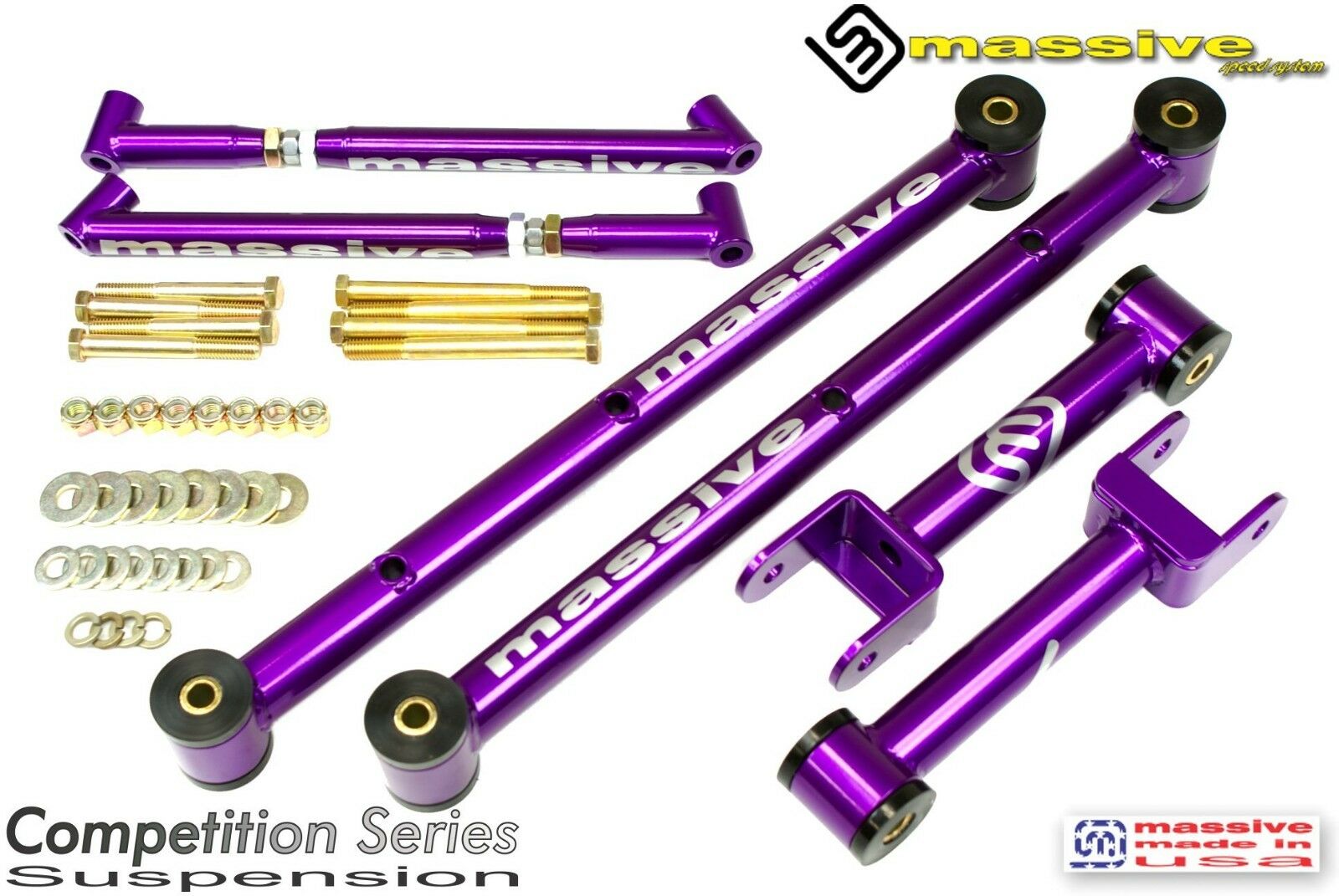 MassiveTRACTION SATISFACTION COMPETITION SERIES Upper Lower Control Arms and Braces 68-72 A GM  Body - Massive Speed System