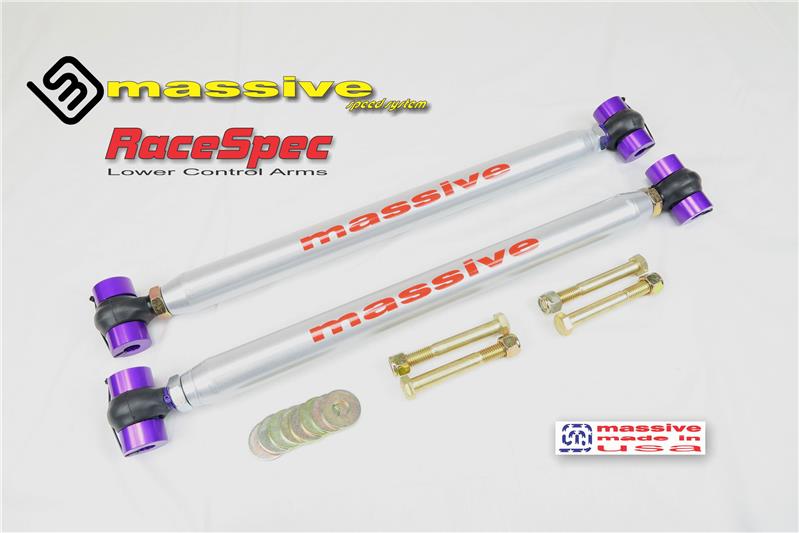 Massive RaceSpec Series Adjustable Rear Lower Control Arms With Protective Boots 78-88 GM G Body - Massive Speed System