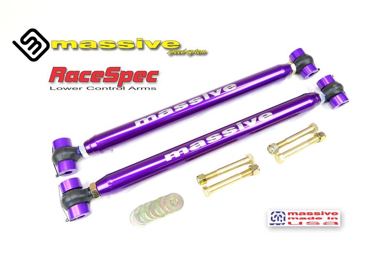 Massive RaceSpec Series Adjustable Rear Lower Control Arms With Protective Boots 78-88 GM G Body - Massive Speed System