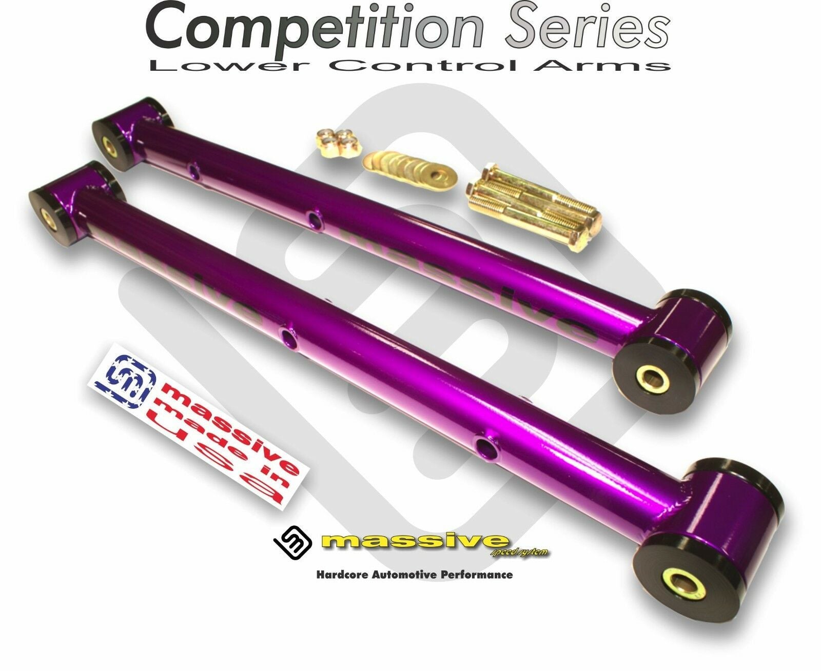 Massive Speed Competition Series GM A Body Suspension Rear Lower Control  Arms 64-72 - Signature Purple Pearl