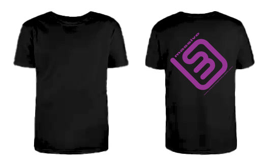 MASSIVE B ロゴ 黒 Tシャツ Massive Purple Logo T-Shirt