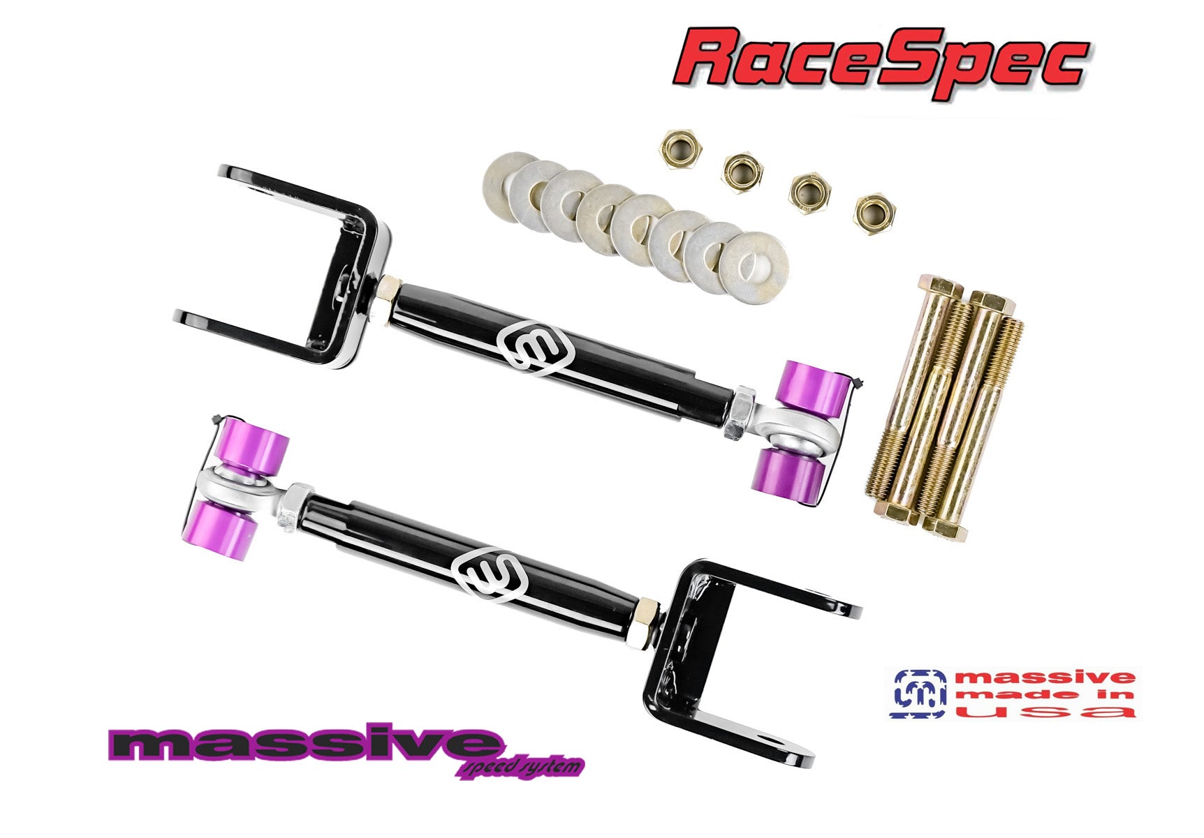 Massive Speed RaceSpec Series Adjustable Rear Upper Control Arms 78-88