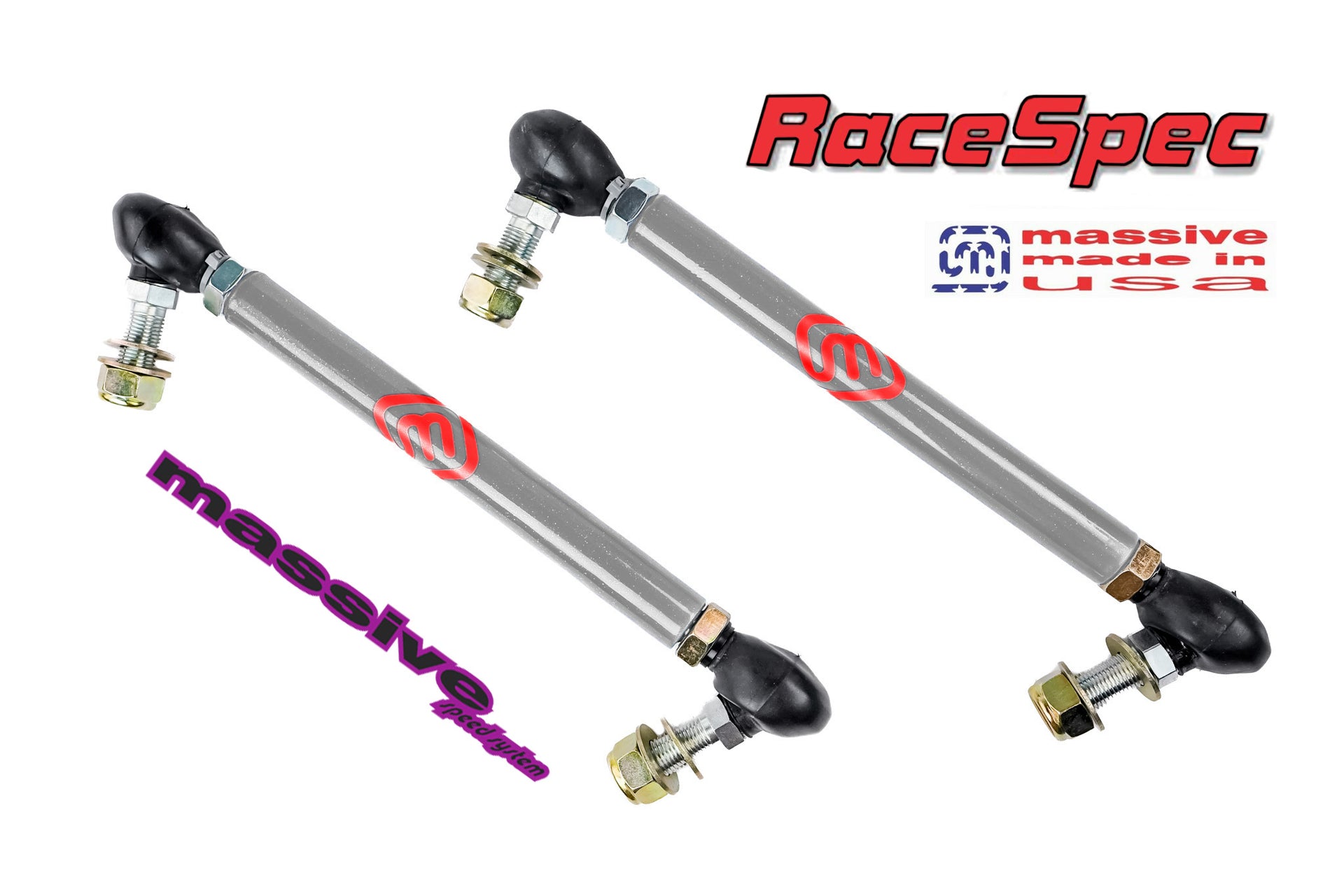 Massive Adjustable Front Anti Roll Sway Bar End Links Mustang S197 GT V6 500 ALL - Massive Speed System