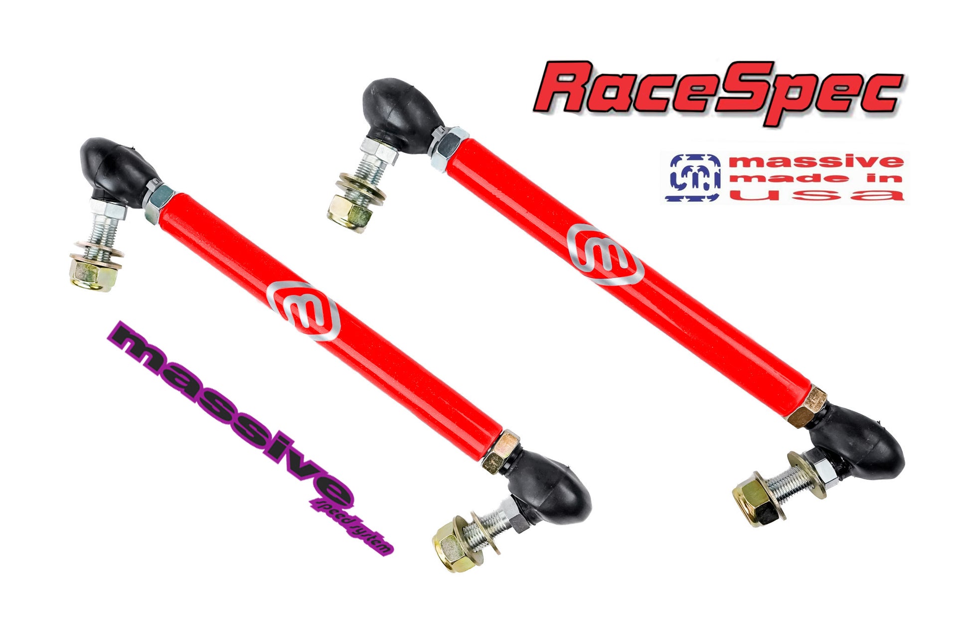 Massive Adjustable Front Anti Roll Sway Bar End Links Mustang S197 GT V6 500 ALL - Massive Speed System