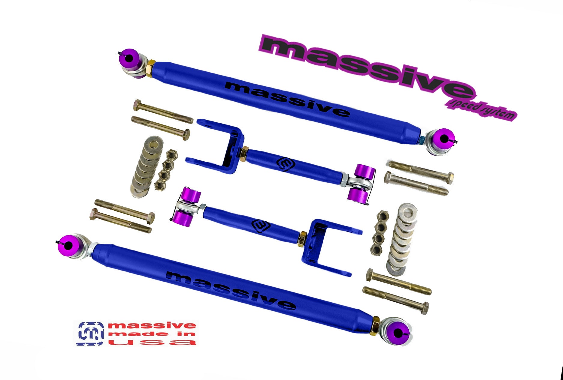 Massive Speed RaceSpec Upper and Lower Control Arm Kit 71-96 GM B Body - Massive Speed System