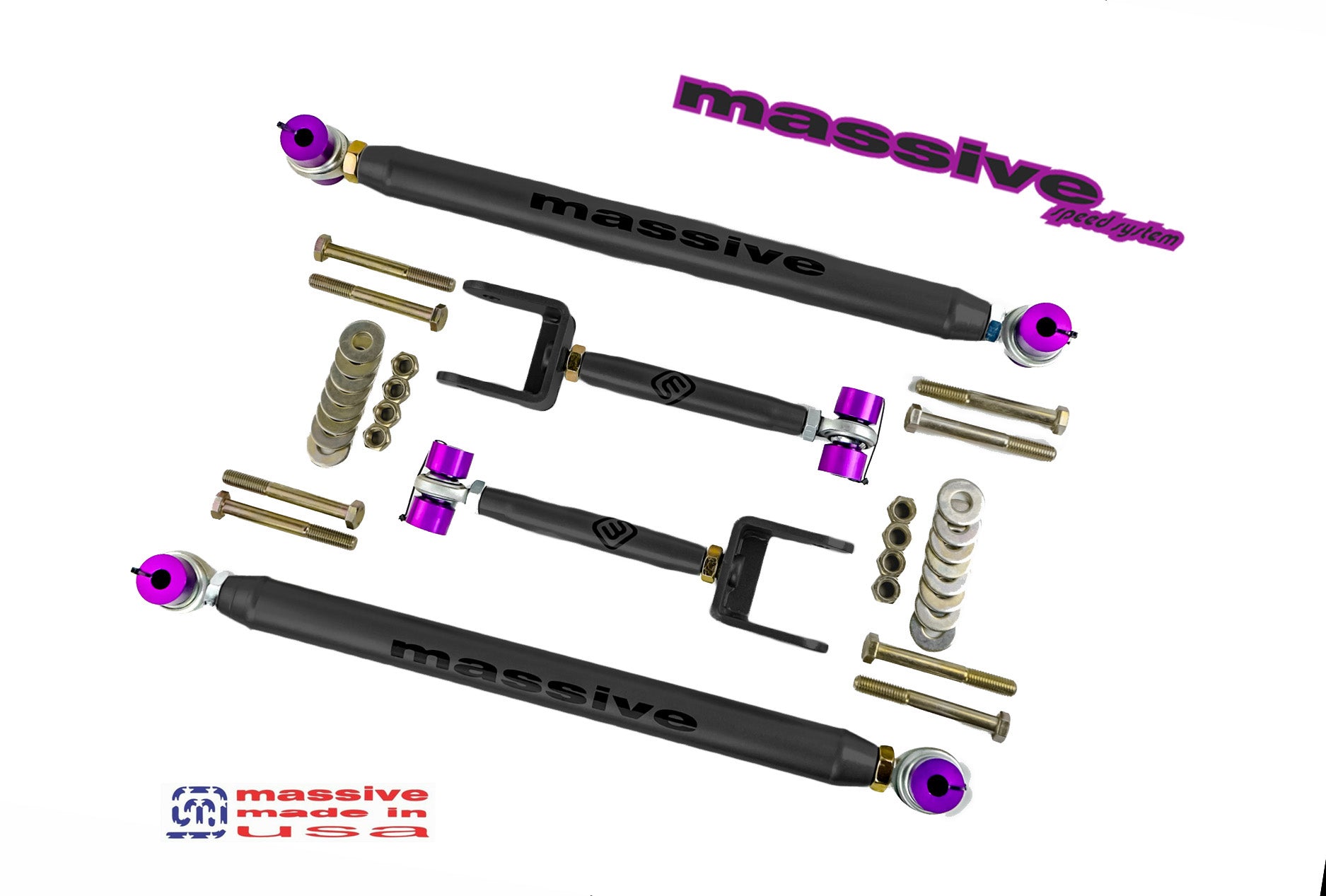 Massive Speed RaceSpec Upper and Lower Control Arm Kit 71-96 GM B Body - Massive Speed System