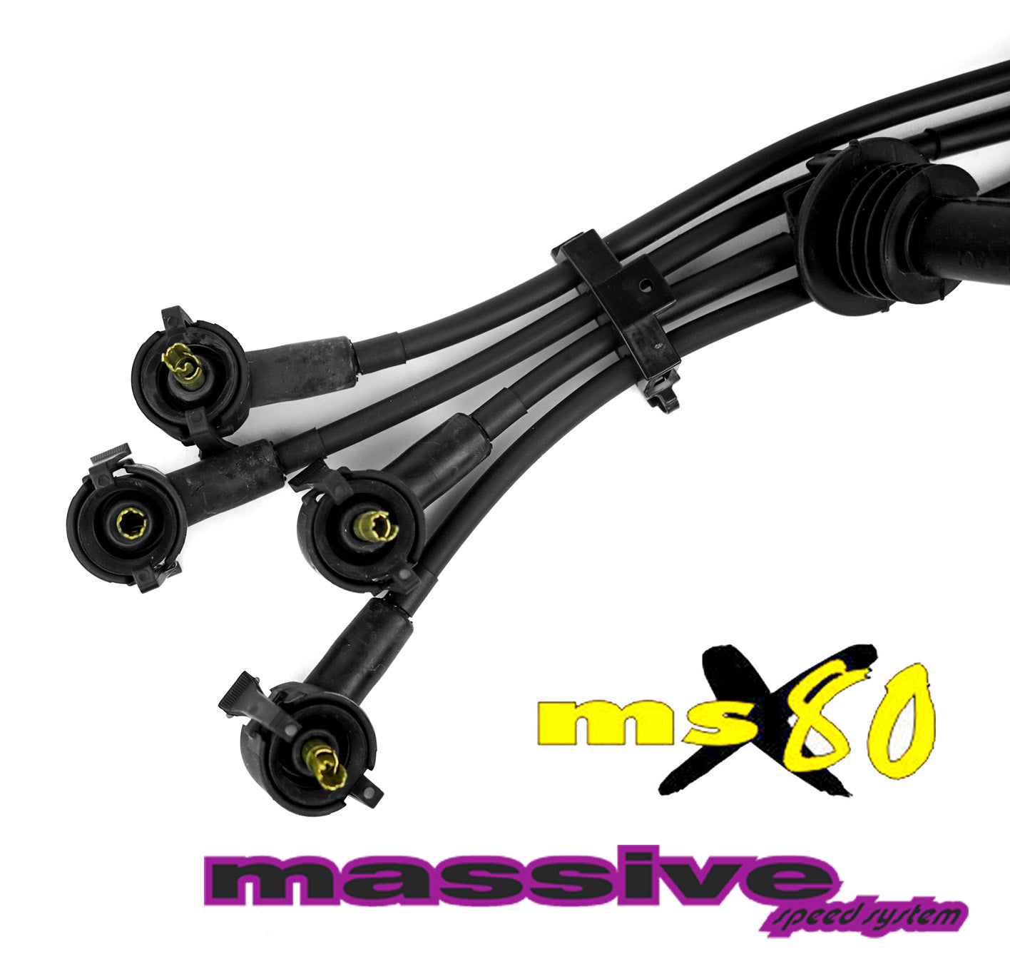 Massive MSX80 Spark Plug Wires Zetec w/ MSD coil side Ignition Wires 0