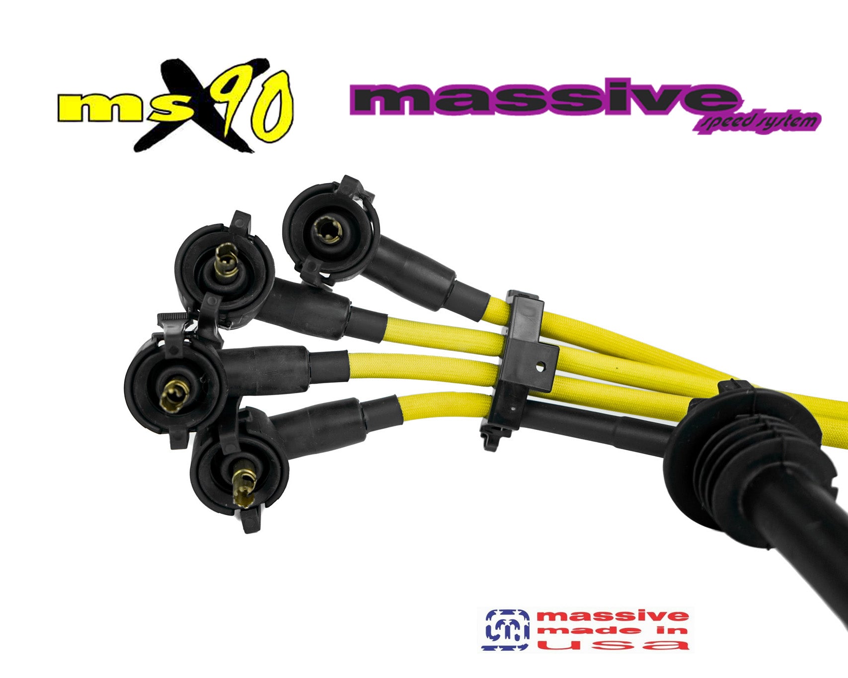 Massive Speed MSX90 9mm Spark Plug Ignition Wires for 2000-2004 Ford F