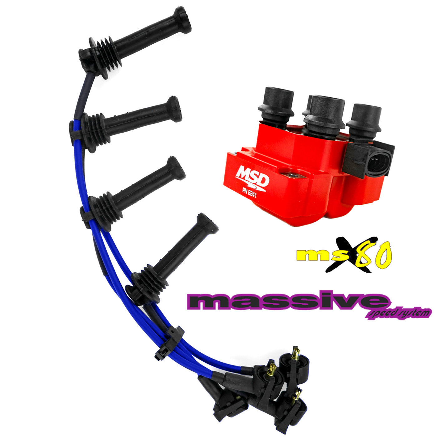 MASSIVE ZAP-PAK Ignition Kit: MSD Coil MSX80 & Performance