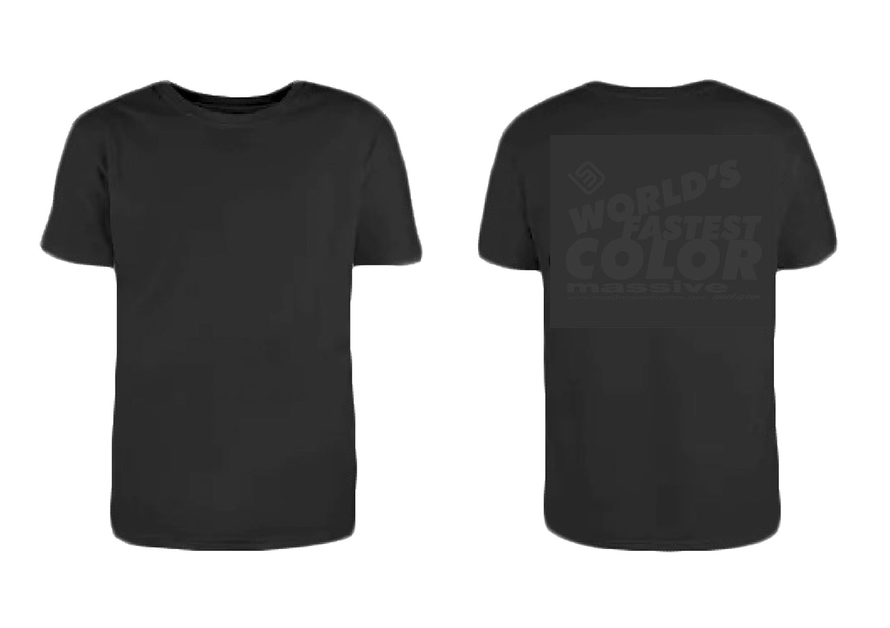 Massive Black-on-Black World's Fastest Color Tshirt