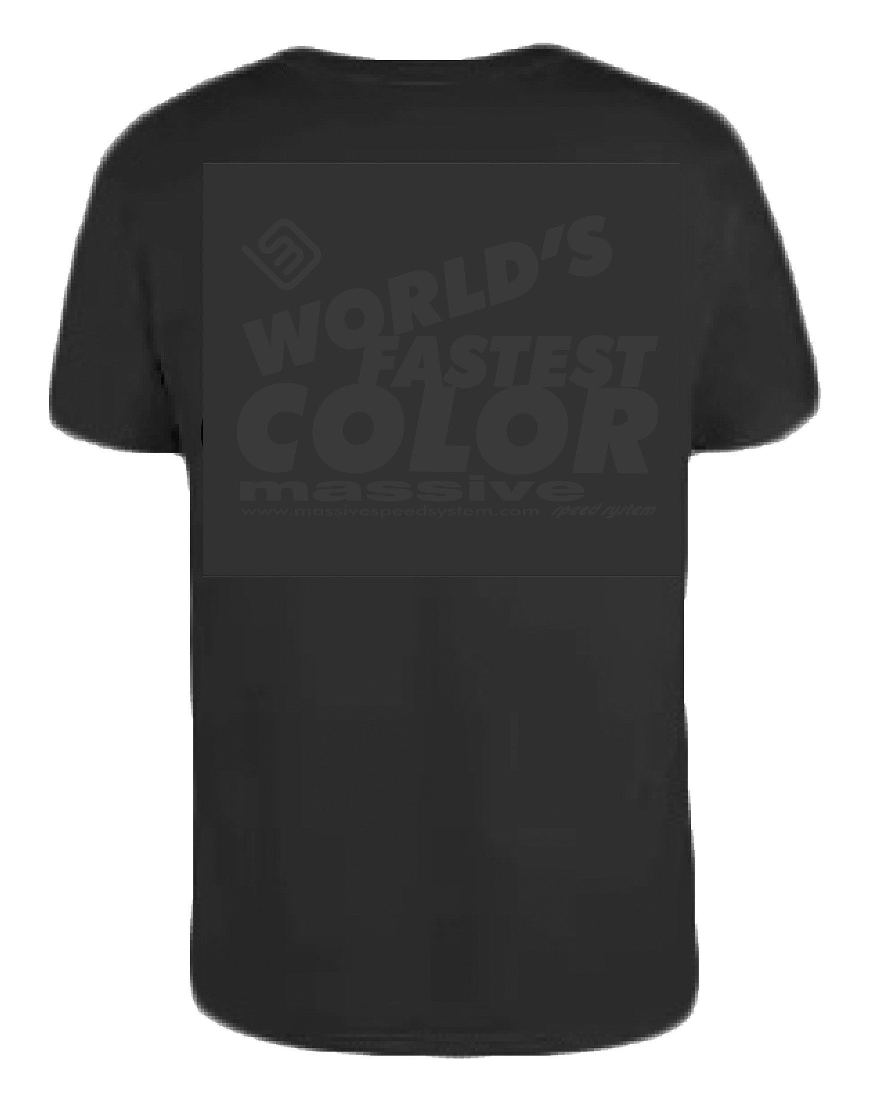 Massive Black-on-Black World's Fastest Color Tshirt