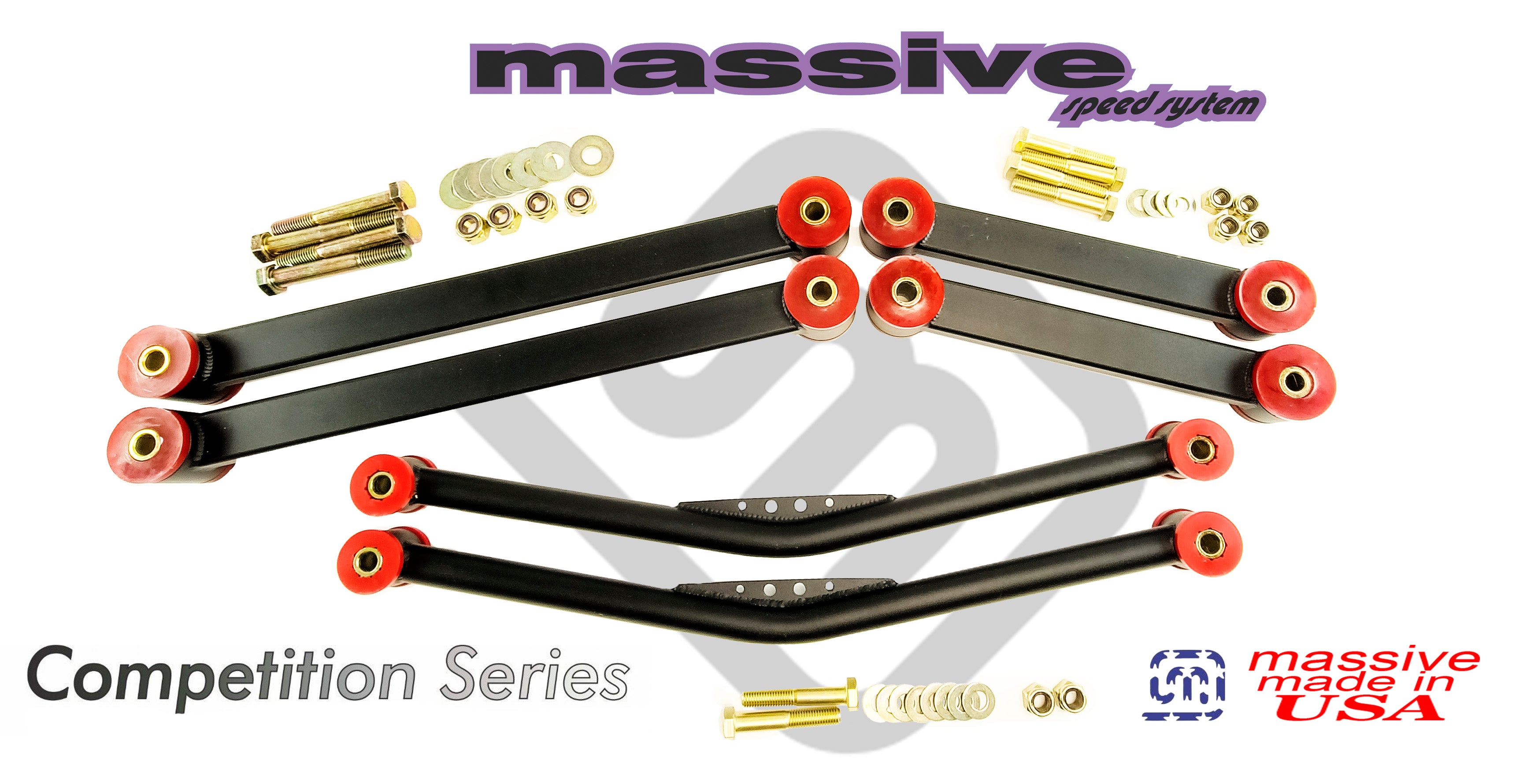 Massive Speed Competition Series Fixed Control Arm Kit - 98-11 Panther  Chassis - Conspiracy Texture Black