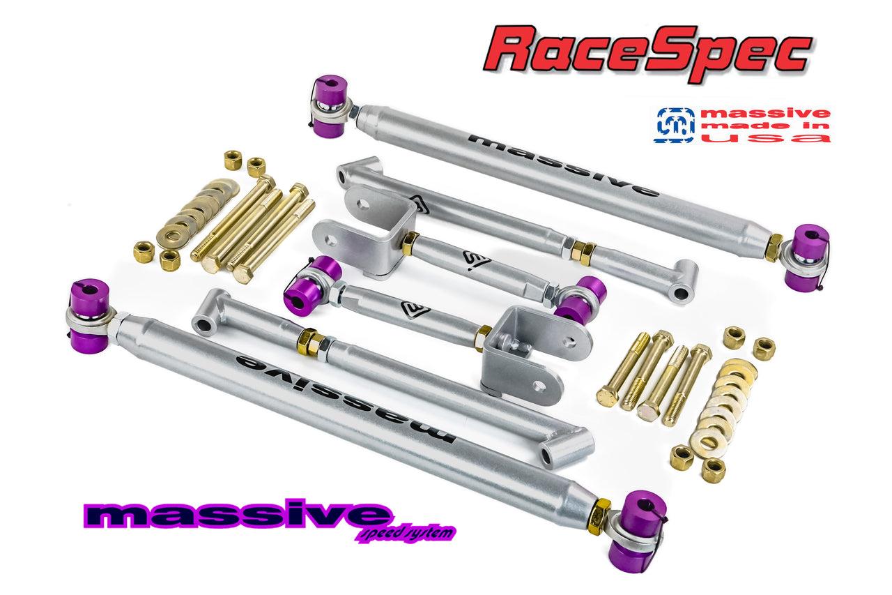 Massive Traction Satisfaction Adjustable RaceSpec complete kit 68-72 GM A Body