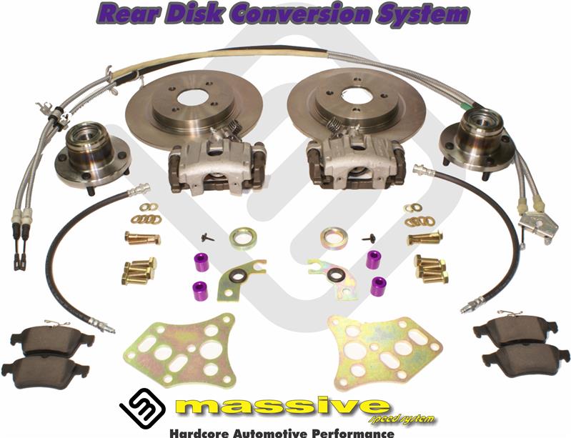 Massive Braking Rear Disk Conversion System Pro New System 09-11 Ford Focus