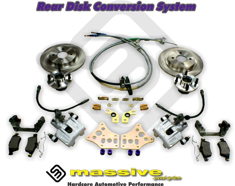 Massive Braking Rear Disk Conversion System PRO System 99-08 Ford Focus