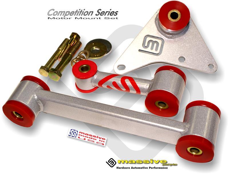 Massive Competition Series Engine Trans Mount 3 pc Set Dodge Neon SRT 4 Turbo Solid Upper Lower 2.4 2003-2005 - Massive Speed System
