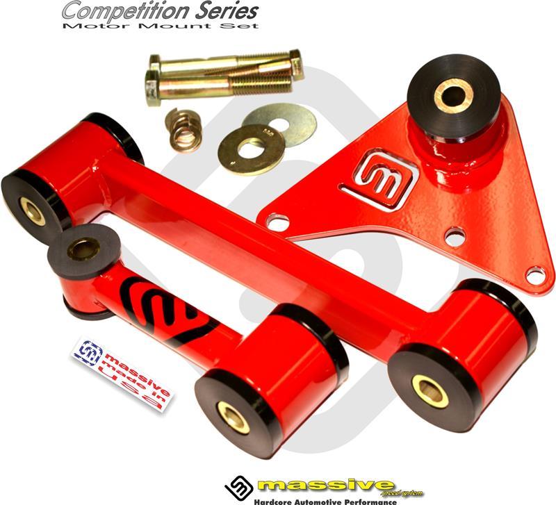 Massive Competition Series Engine Trans Mount 3 pc Set Dodge Neon SRT 4 Turbo Solid Upper Lower 2.4 2003-2005 - Massive Speed System