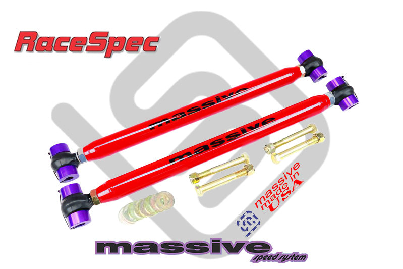 Massive RaceSpec Series Adjustable Rear Lower Control Arms With Protective Boots 78-88 GM G Body