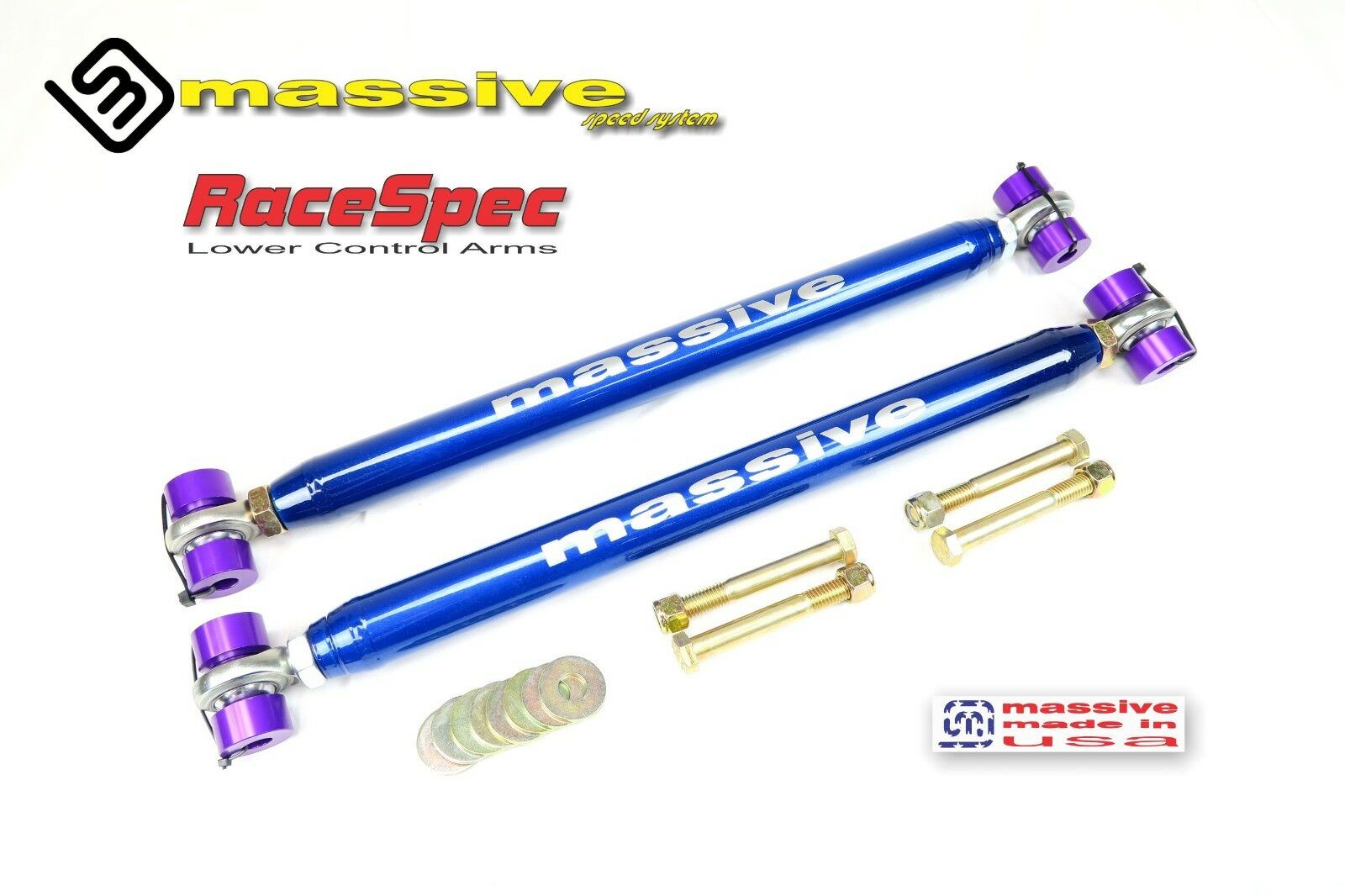 Massive Speed Race Spec Series Adjustable Rear Lower Control Arms 64-72 GM A Body - Massive Speed System