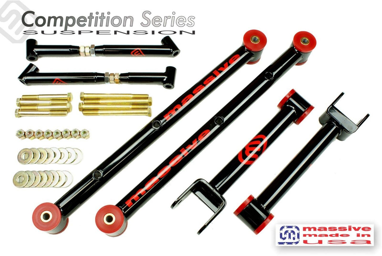 Massive TRACTION SATISFACTION COMPETITION SERIES Lower Upper Control Arms and Braces 64-67 GM A Body