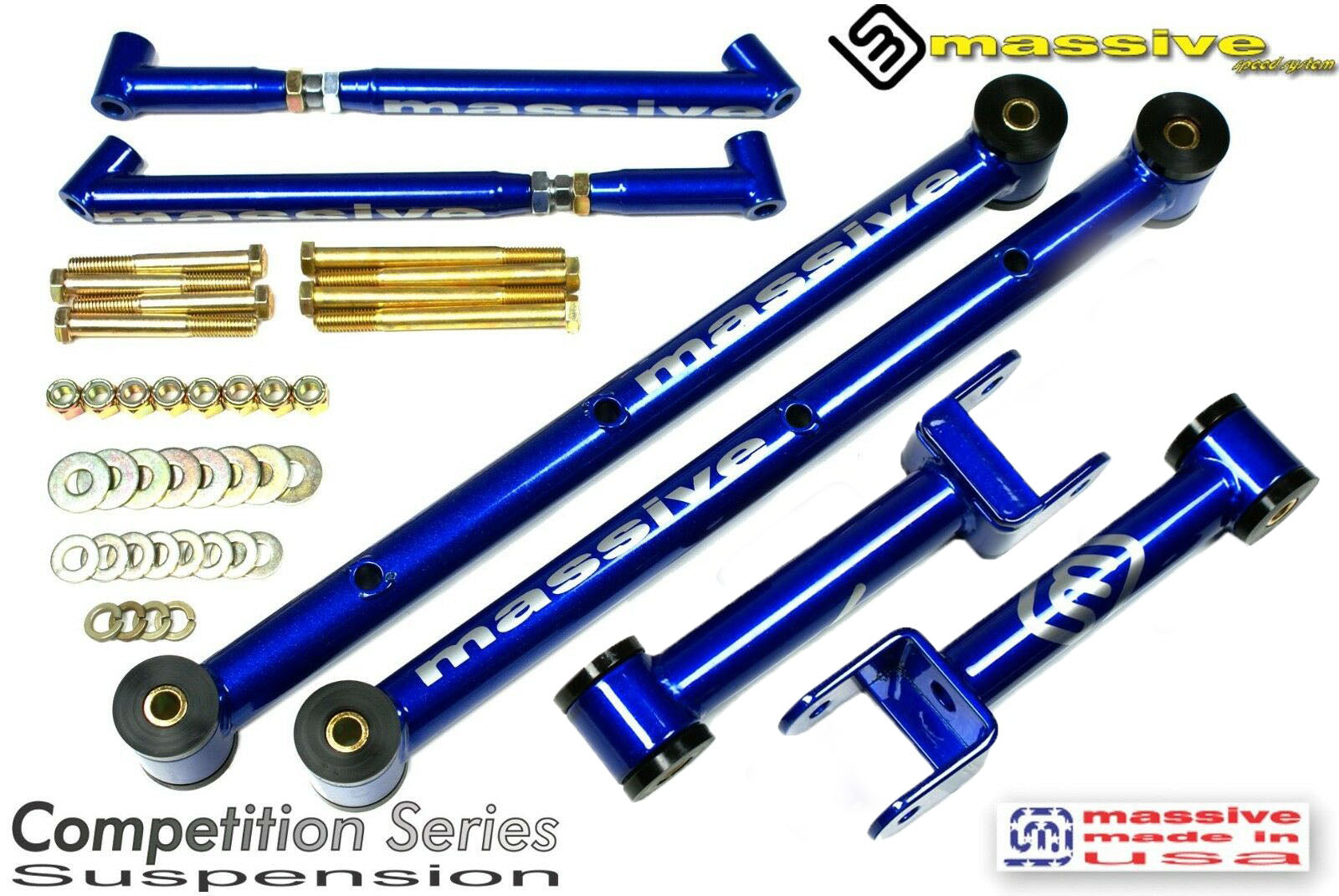 Massive TRACTION SATISFACTION COMPETITION SERIES Lower Upper Control Arms and Braces 64-67 GM A Body - Massive Speed System