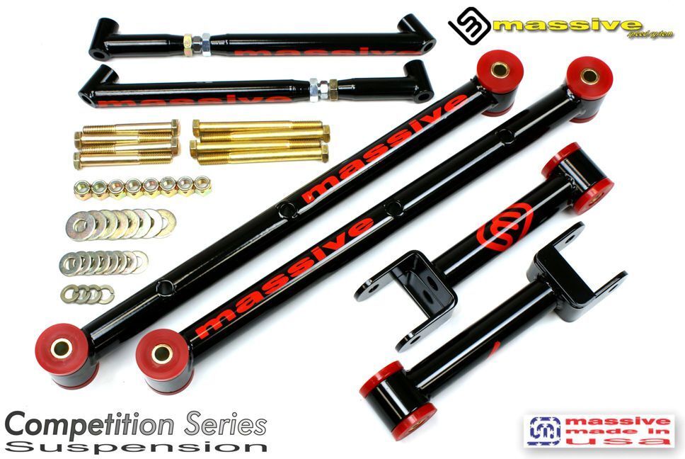 MassiveTRACTION SATISFACTION COMPETITION SERIES Upper Lower Control Arms and Braces 68-72 A GM  Body