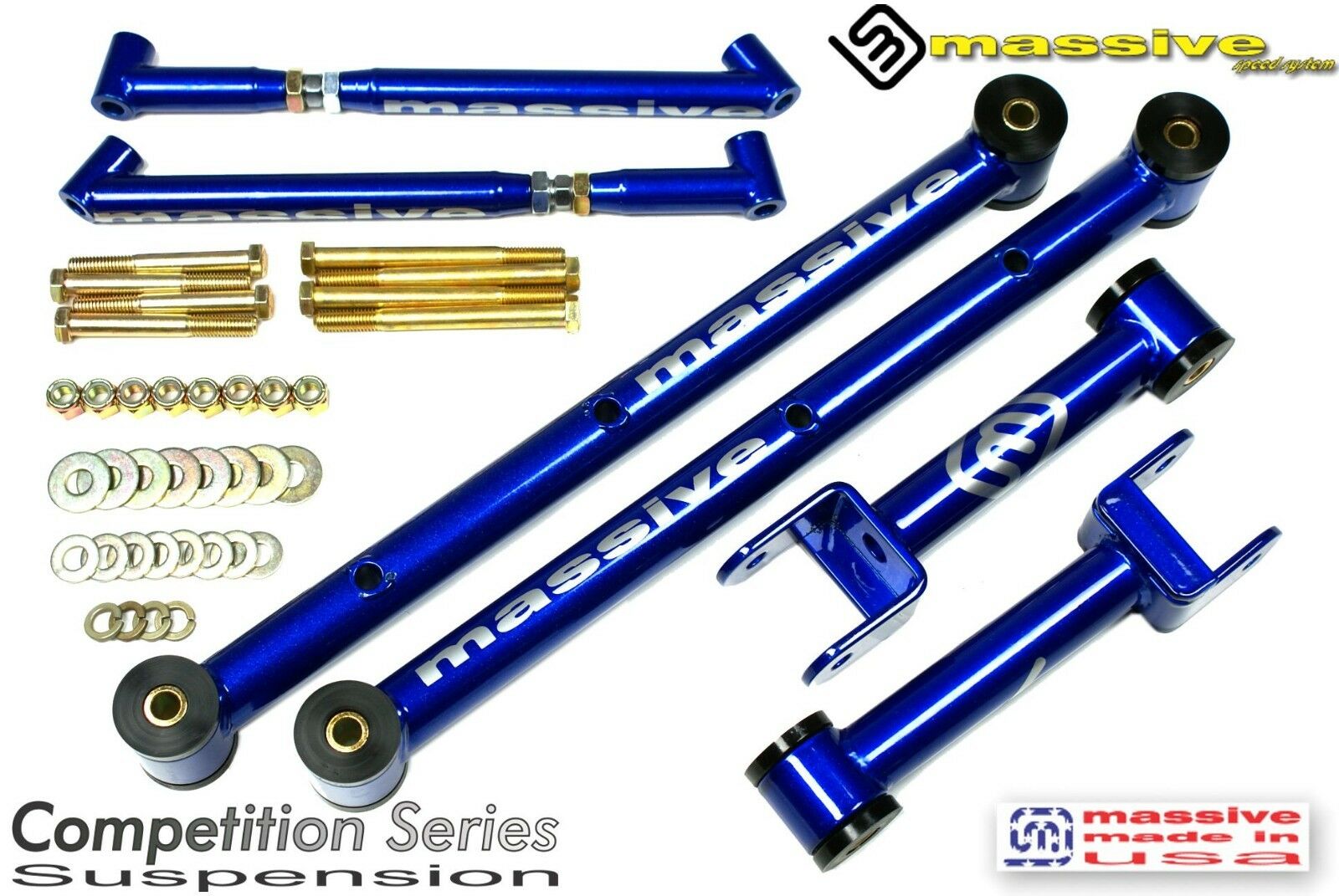 MassiveTRACTION SATISFACTION COMPETITION SERIES Upper Lower Control Arms and Braces 68-72 A GM  Body - Massive Speed System