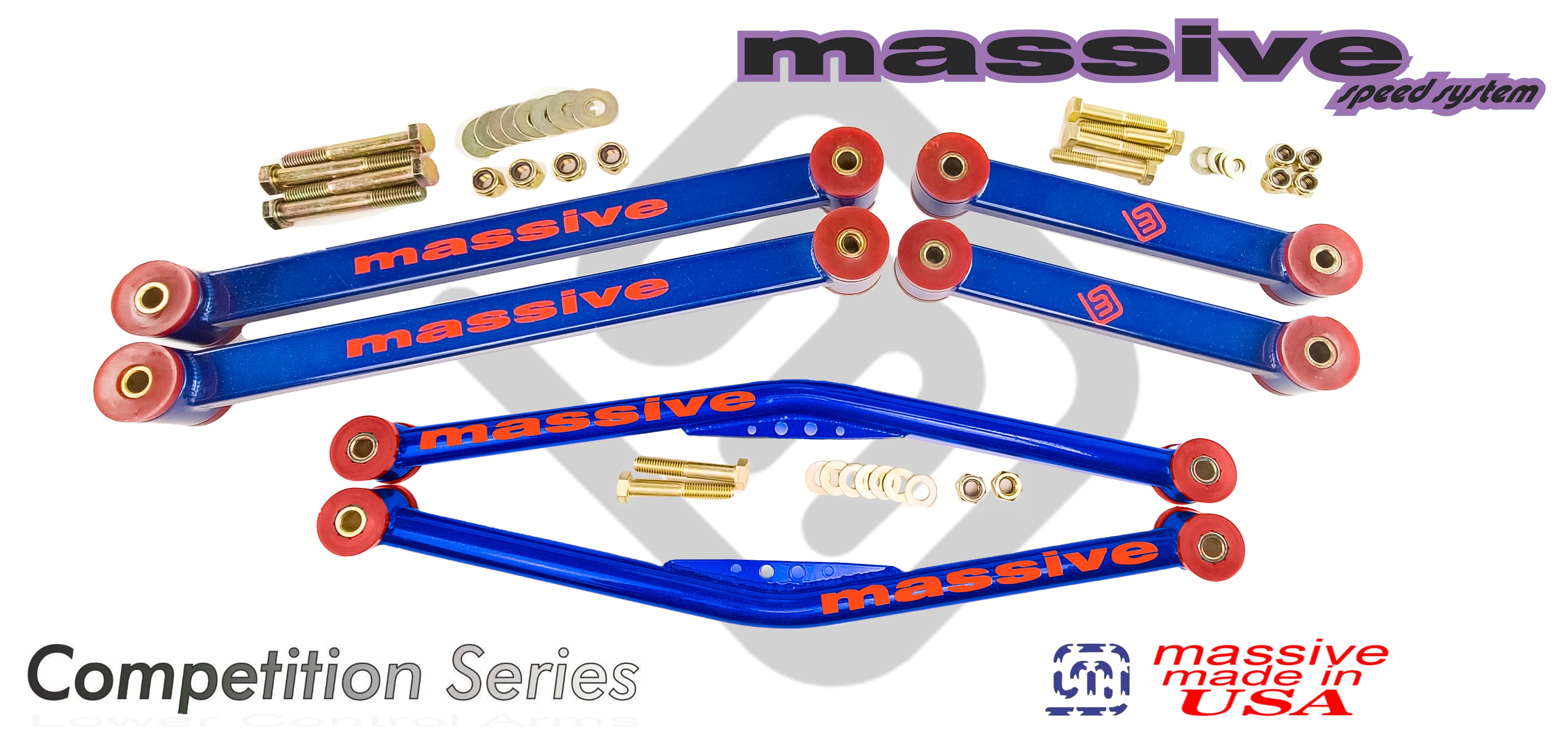 Massive Speed Competition Series Fixed Control Arm Kit - 98-11 Panther  Chassis - Illusion Blue