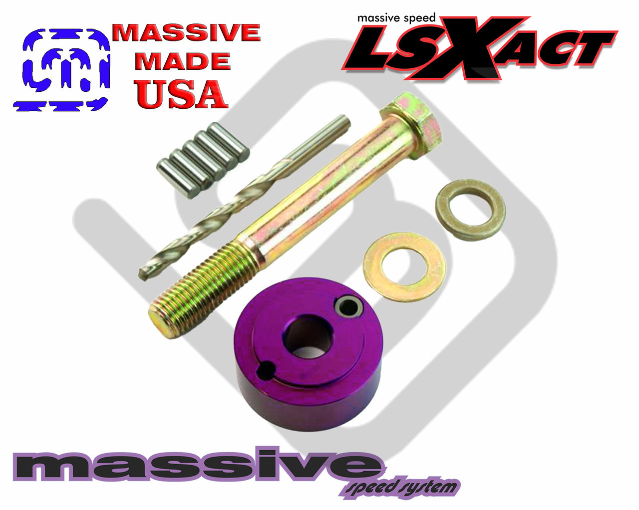 Massive Speed LS-X Crank Pulley Damper Pinning Kit LS1 LSX Truck LQ4 6.0 6.2 5.3 4.8 Gen III  MATO'16620