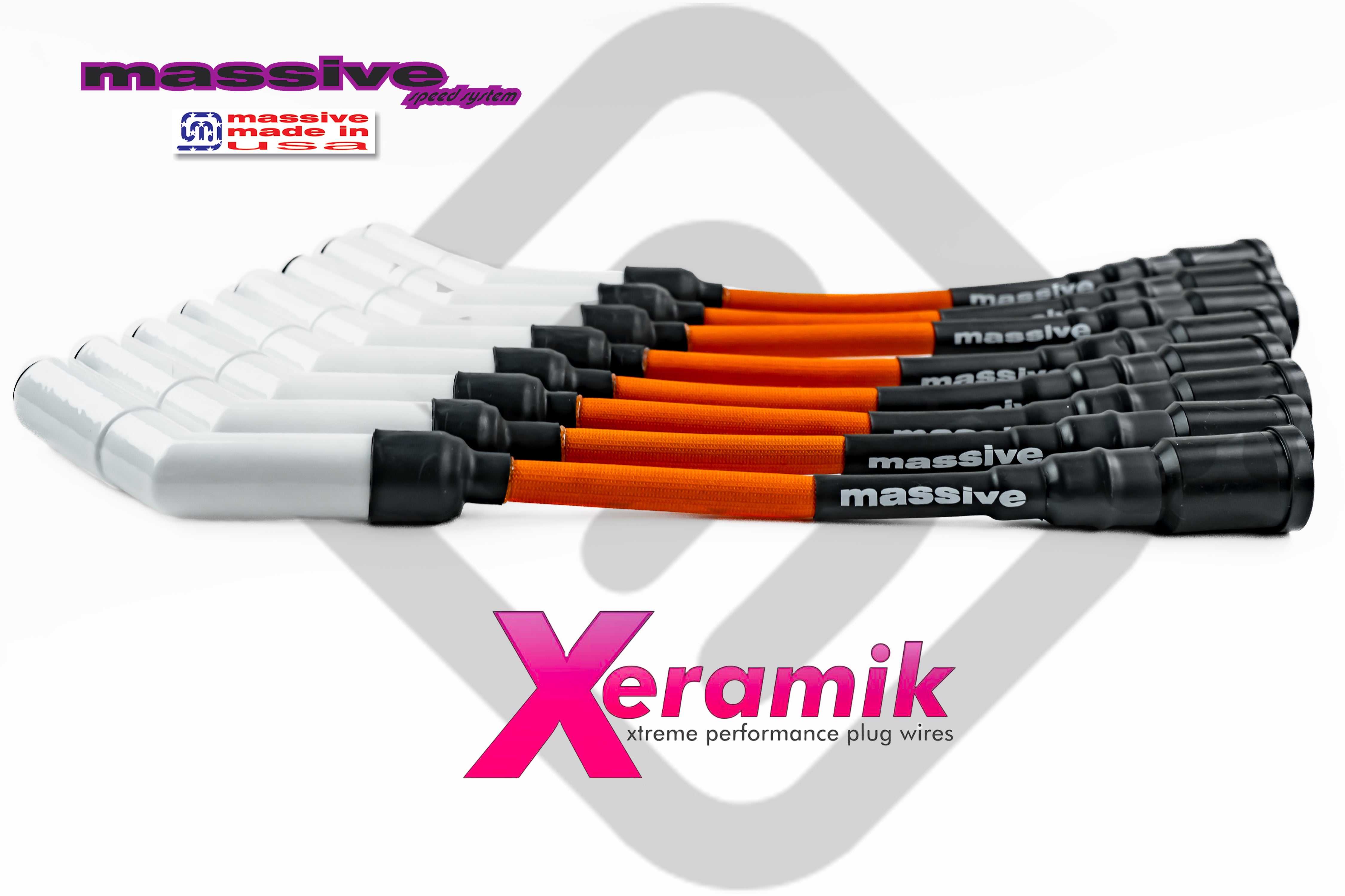 Massive Speed Ceramic Boot Spark Plug Wires 7.3 Godzilla