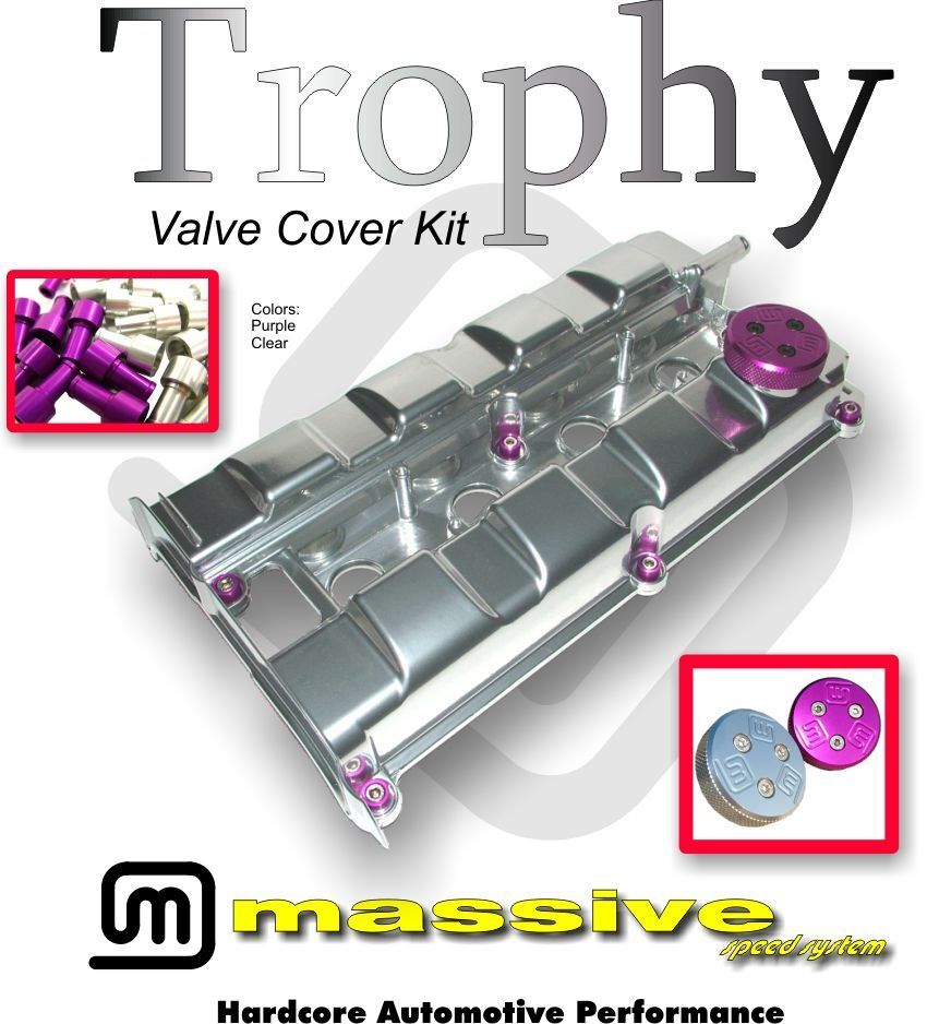 MSS Trophy Engine Cam Valve Cover Kit Focus SVT ST170 2.0 w SS Hardware Cap - Massive Speed System